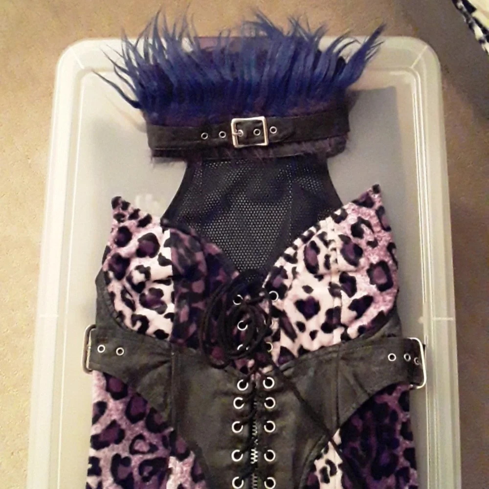 Lip Service Purple Leopard Bodysuit with Black Details - Picture 11 of 11
